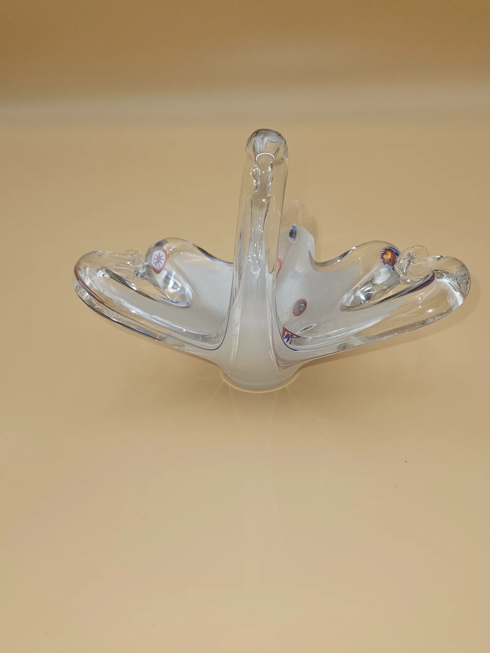 Clear Glass Swan Figurine - Decorative Home Accent